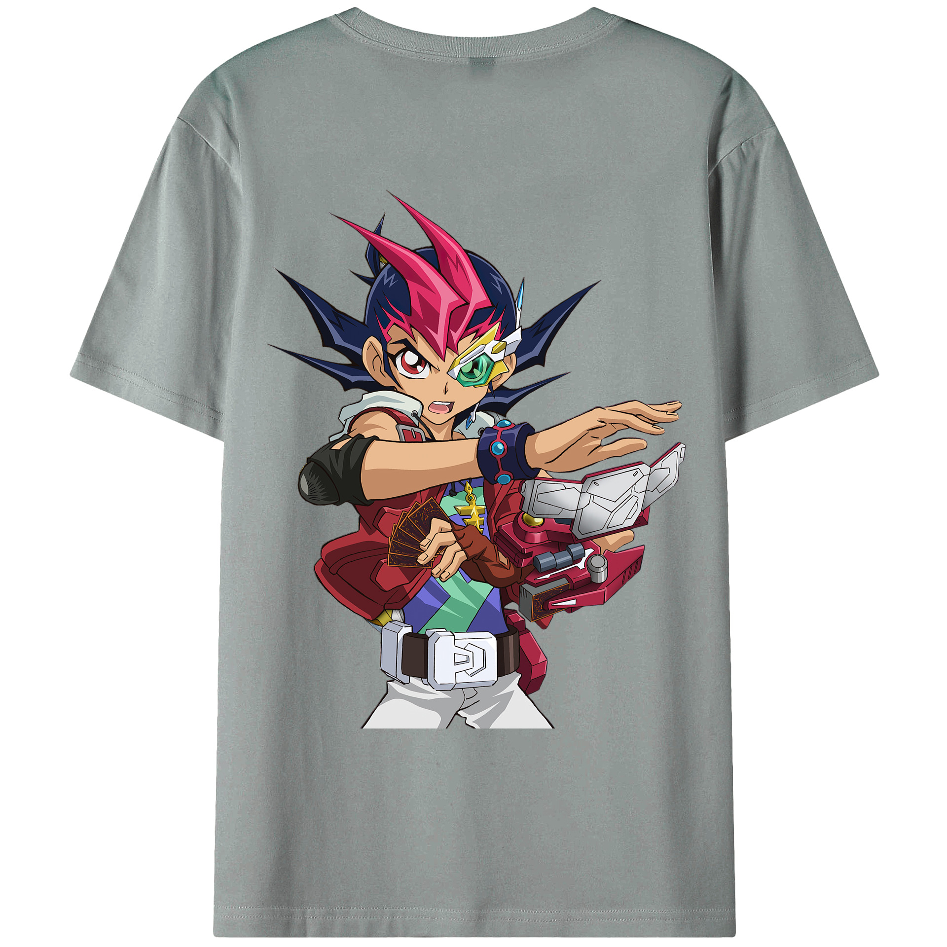 （画像用） 遊☆戯☆王 Yu-Gi-Oh! 綿100％ メンズ半袖Tシャツ（バックプリント） 通気性